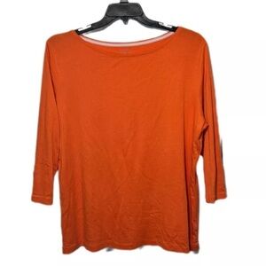 Talbots Women's Orange 3/4 sleeve top